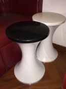 4 x Small Acrylic Stools / Tables - Includes 2 White and 2 Black - H45 x W30cms - CL188 - Ref 1ST149