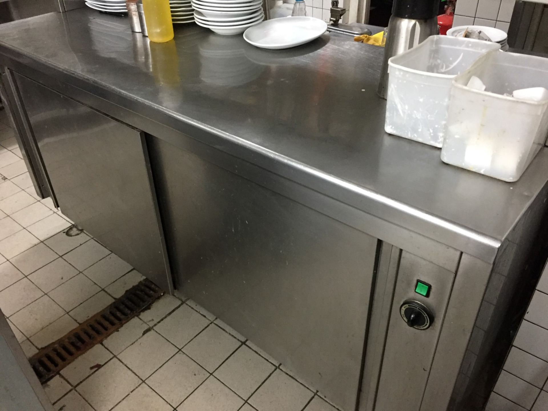1 x Offcar Stainless Steel Commercial Hot Cupboard With Twin Grantry - H90/160 x W180 x D70 cms - - Image 2 of 4