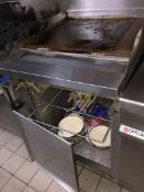 1 x Cobra Commercial Hot Plate Griddle With Offcar Storage Cabinet - CL188 - Ref 2ND79/80 -