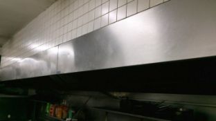 3 x Overhead Stainless Steel Commercial Kitchen Extractor Hoods - CL188 - Ref 2ND87 - Approx Size