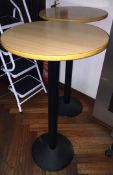 2 x Poseur Bar Tables - CL188 - Ref GF8 - H113 x W60 cms - Location: London W1J