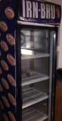 1 x Norcool S76 Drinks Chiller - Features Iron Brew and Tetley Advertising - Four Adjustable Shelves