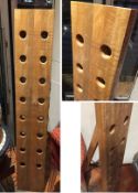 2 x Sleeper Freestanding Wine Racks - Solid Wood Rustic Design - 16 Bottle Capacity Each - CL188 -