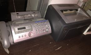 1 x Panasonic KX-FP215 Fax Machine & 1 x Lexmark E120 Printer - CL188 - Ref GF15 - Location: