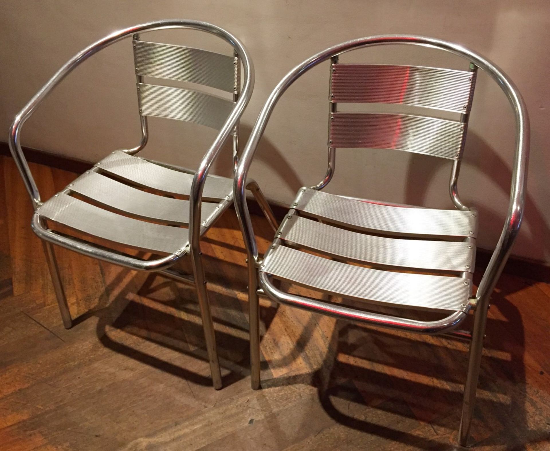 2 x Outdoor Aluminum Garden Chairs - CL188 - Ref GF12 - Location: London W1J
