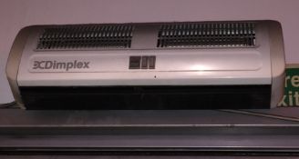 1 x Dimplex Air Curtain Over Head Door Heater - Ideal For Commercial Premises Such as Restaurants,