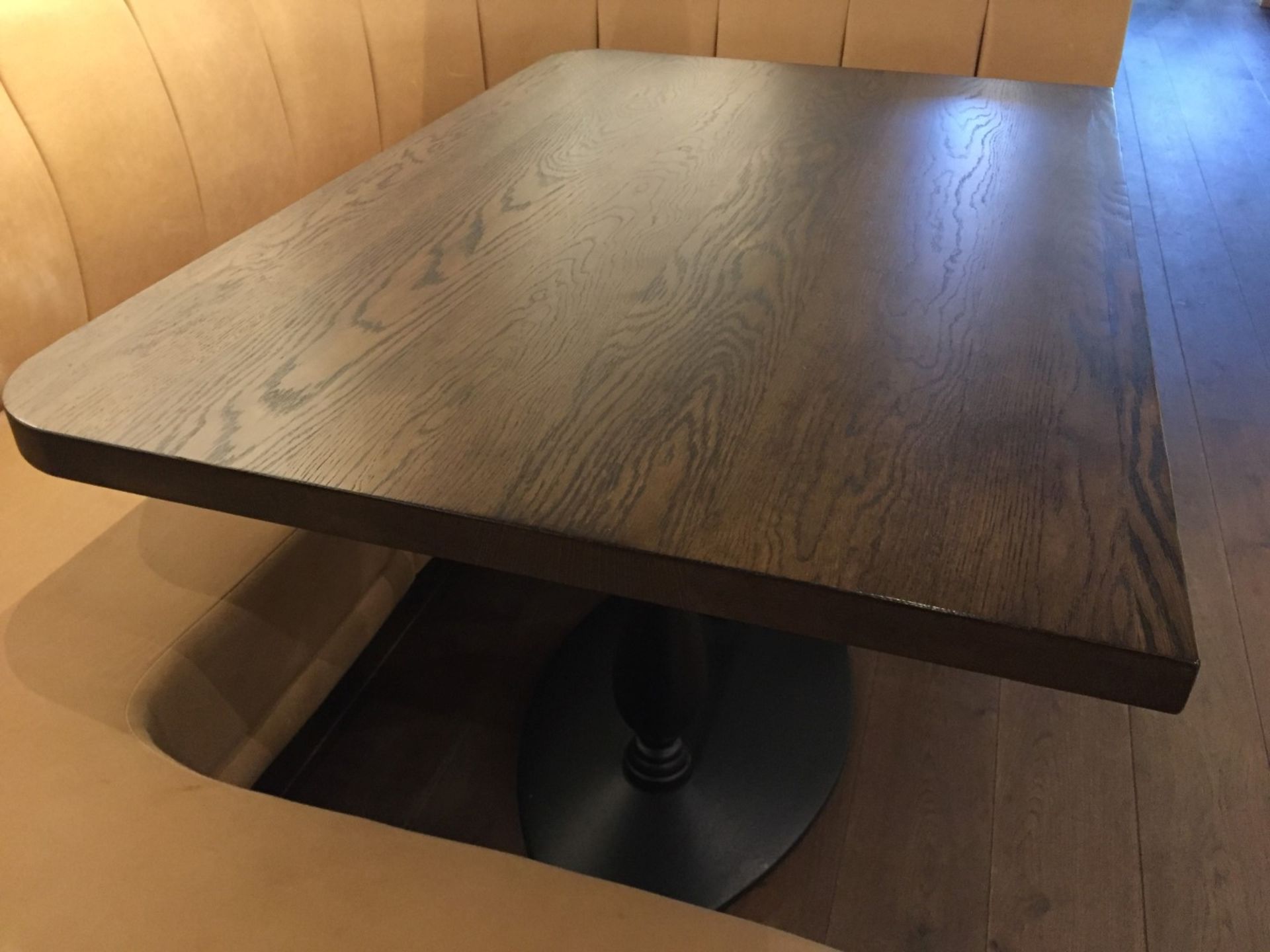 1 x Luxurious High End Shaped Restaurant Table - Features A Stunning Solid Wood Top With A - Image 6 of 10