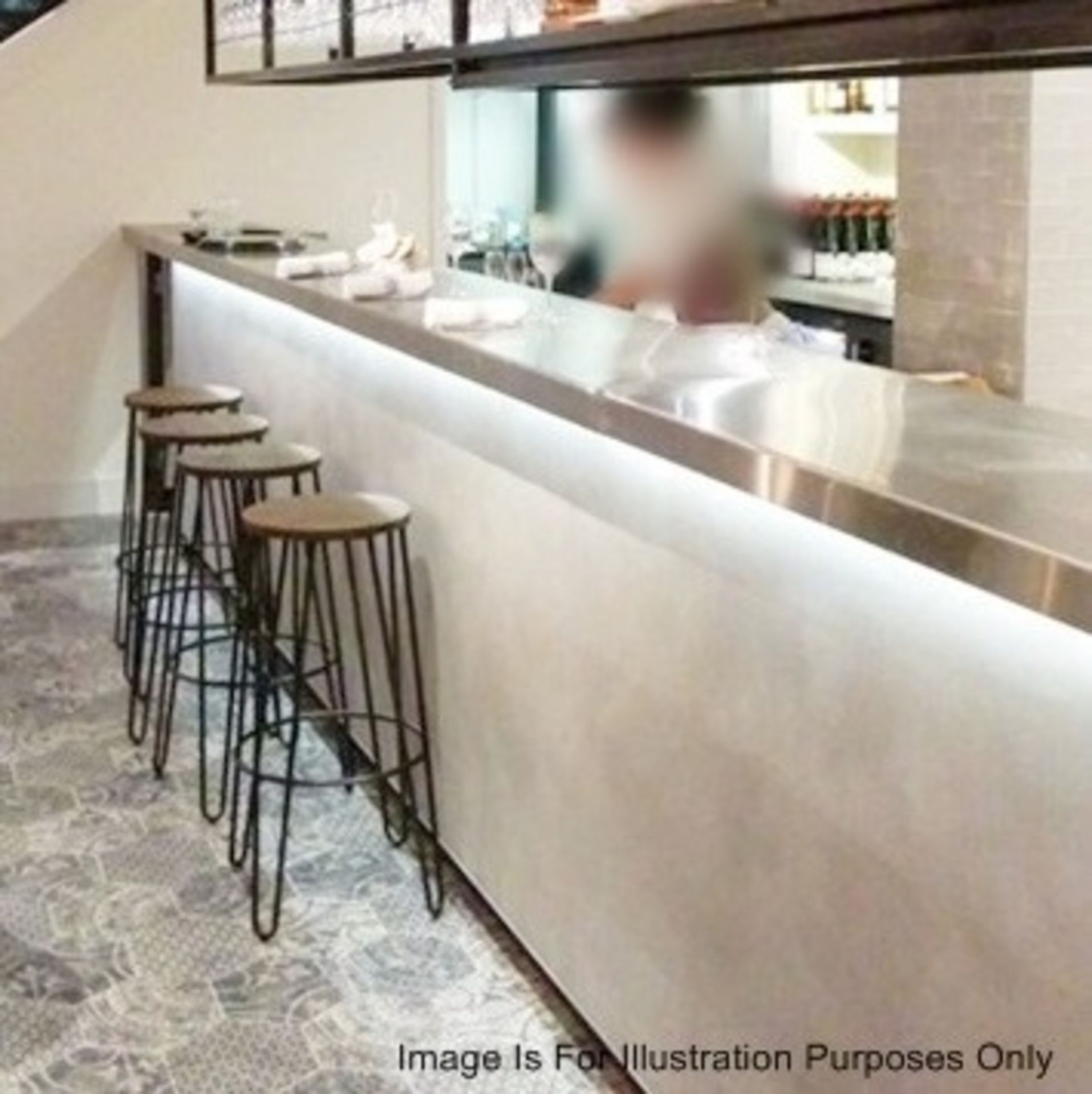 1 x Restaurant Serving Counter Featuring Stainless Steel Top And Hatches At Both Ends - Originally I - Image 2 of 11