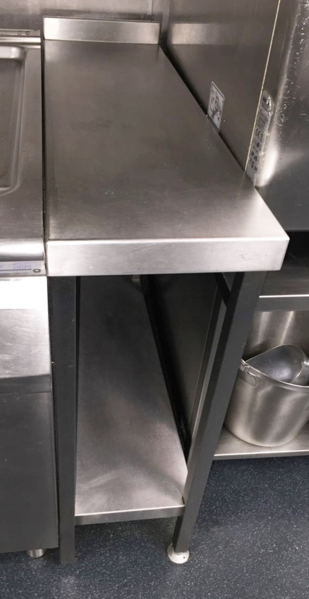 1 x Heavy Duty Stainless Steel Narrow Prep Table - Built & Installed July 2015 - Dimensions Of Each: