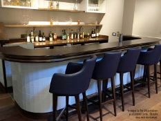 1 x Tiled Restaurant Bar With Solid Wood Counter, Hatch And Back Shelving - Originally Installed Jul