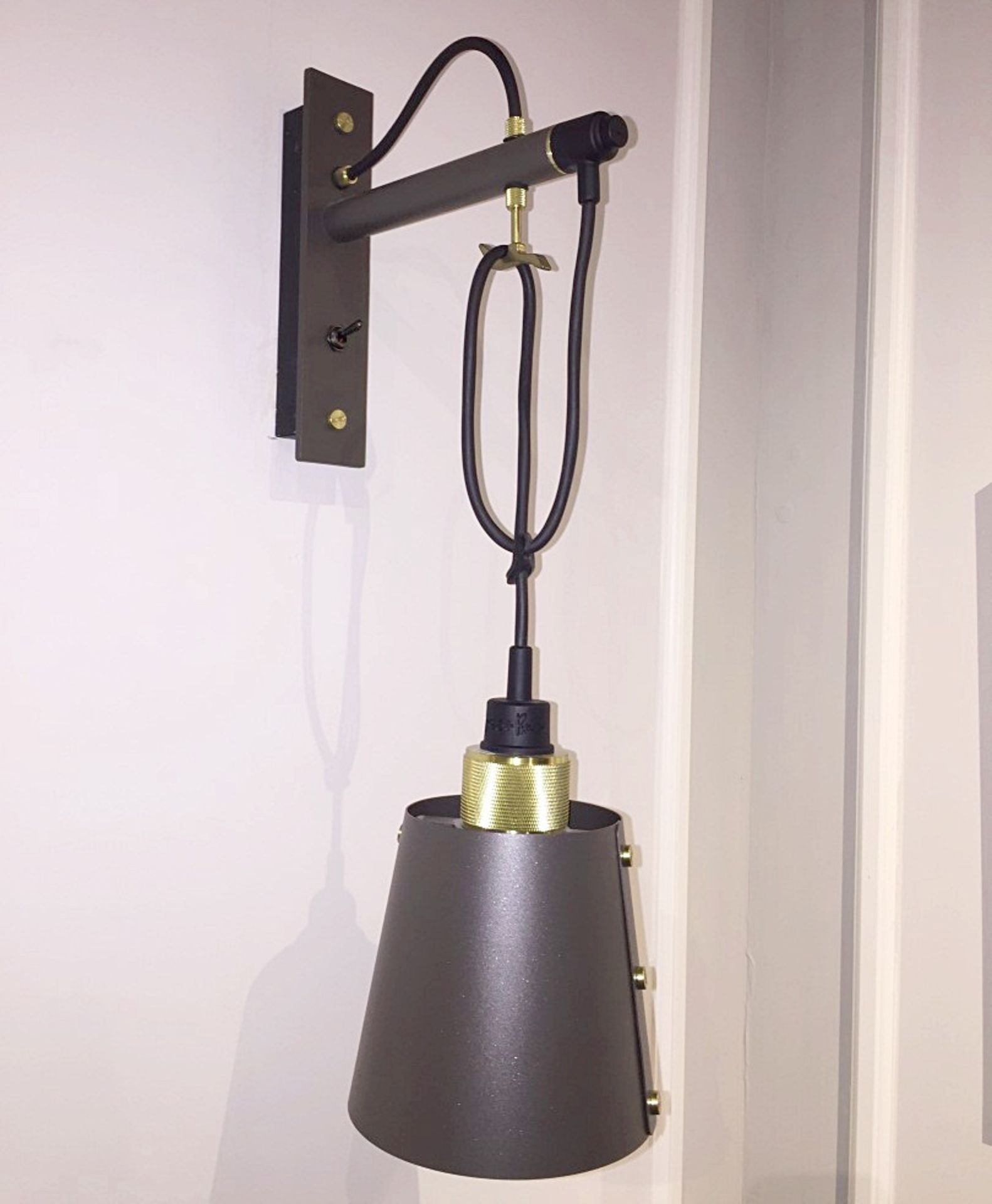 1 x BUSTER + PUNCH Hooked Wall Light With Metal Shade - Ref: WS/FF160B - CL204 - Location: London Ci - Image 2 of 11