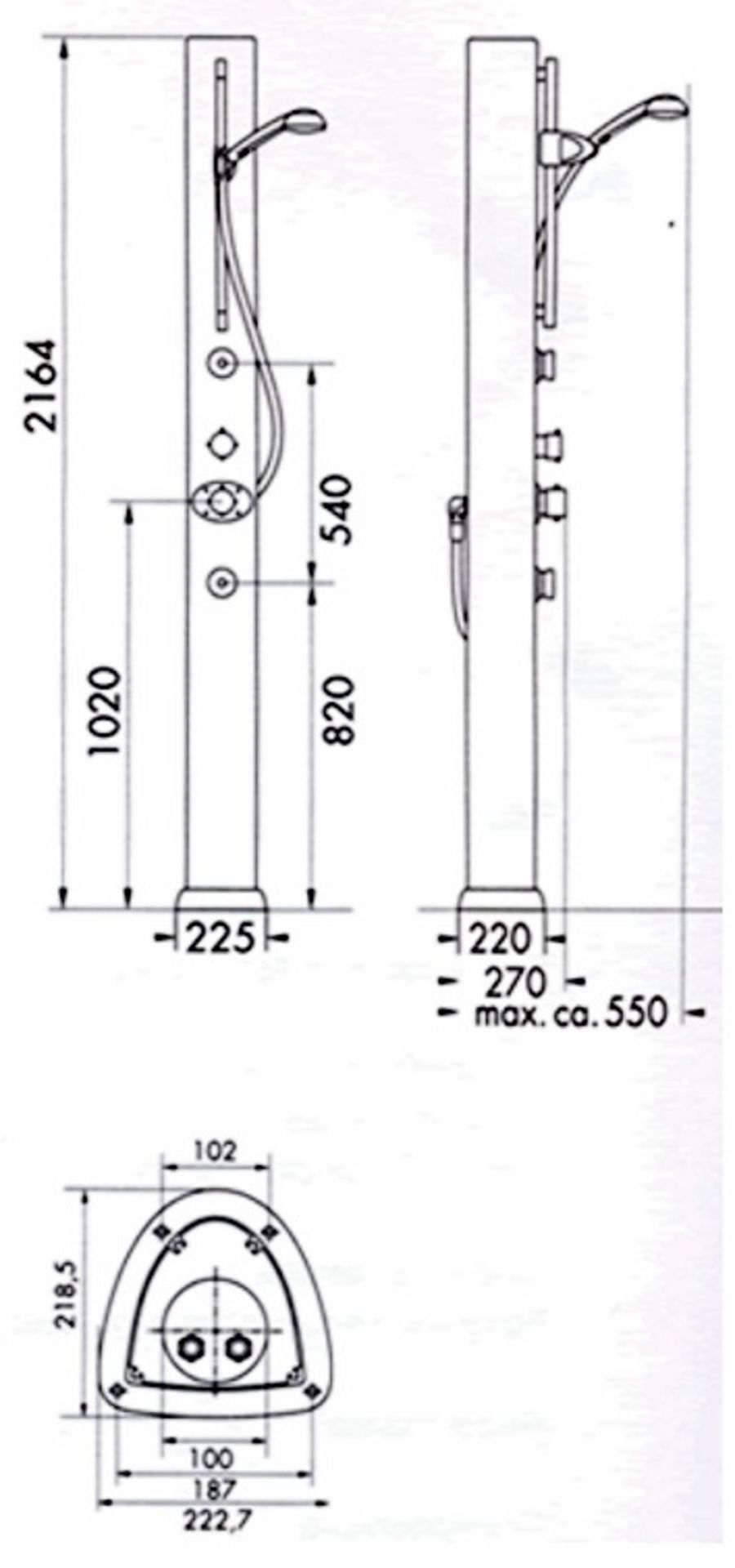 1 x Hansgrohe Pharo "Colonna Doccia" Upright Bathroom Shower Panel - Preowned In Good Condition - - Image 2 of 7