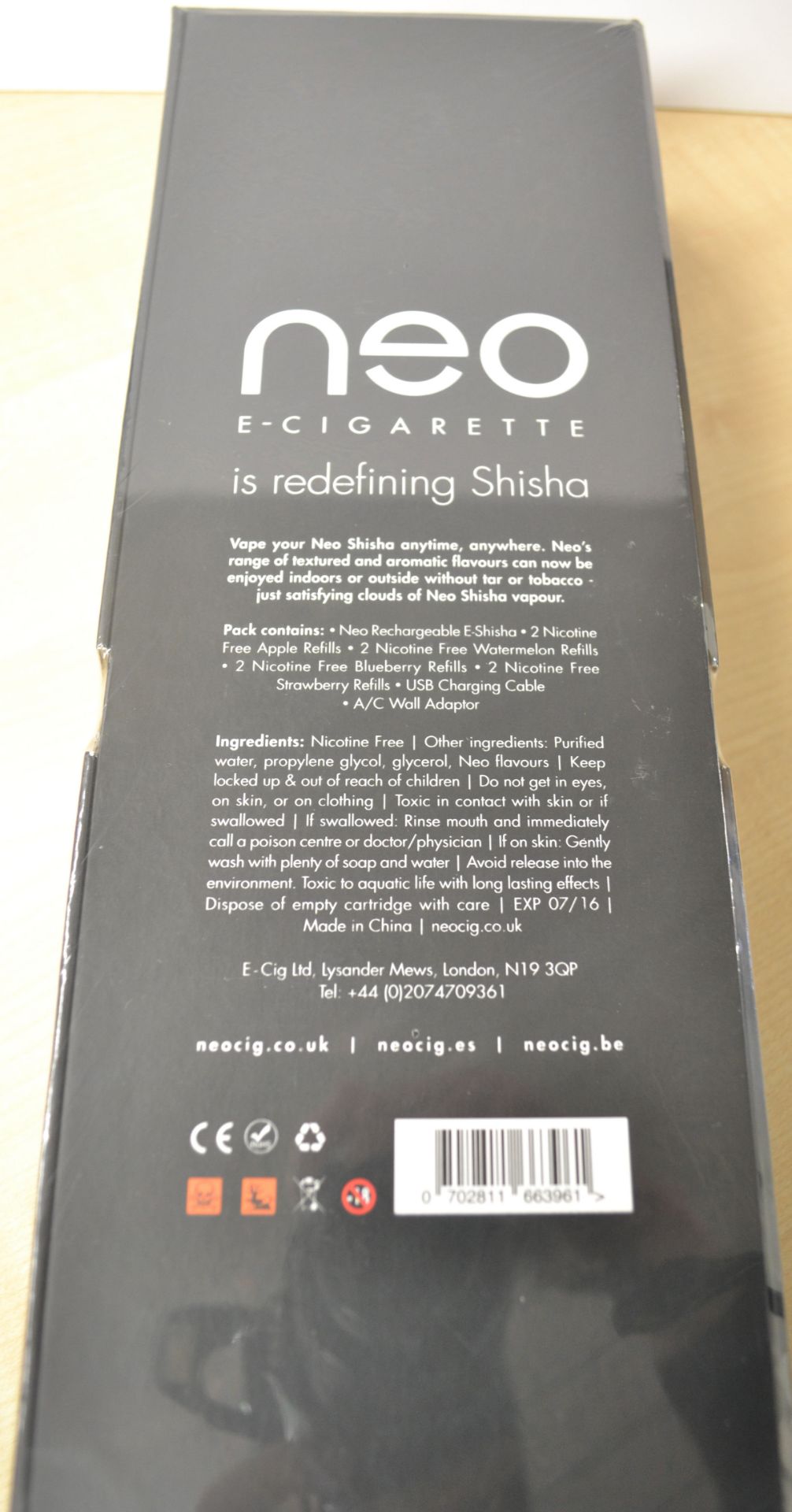2 x Neo E-Cigarettes E-Shisha - New & Sealed Stock - CL185 - Ref: DRTNEOES - Location: Stoke ST3 - - Image 7 of 12