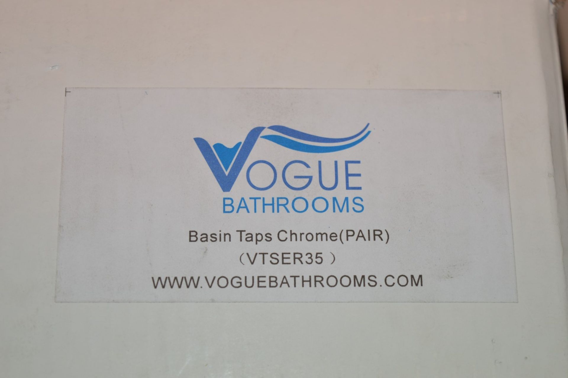 1 x Vogue Series 3 Sink Basin Taps in Chrome (Pair) - Modern Bath Mixer Tap in Bright Chrome - - Bild 2 aus 9
