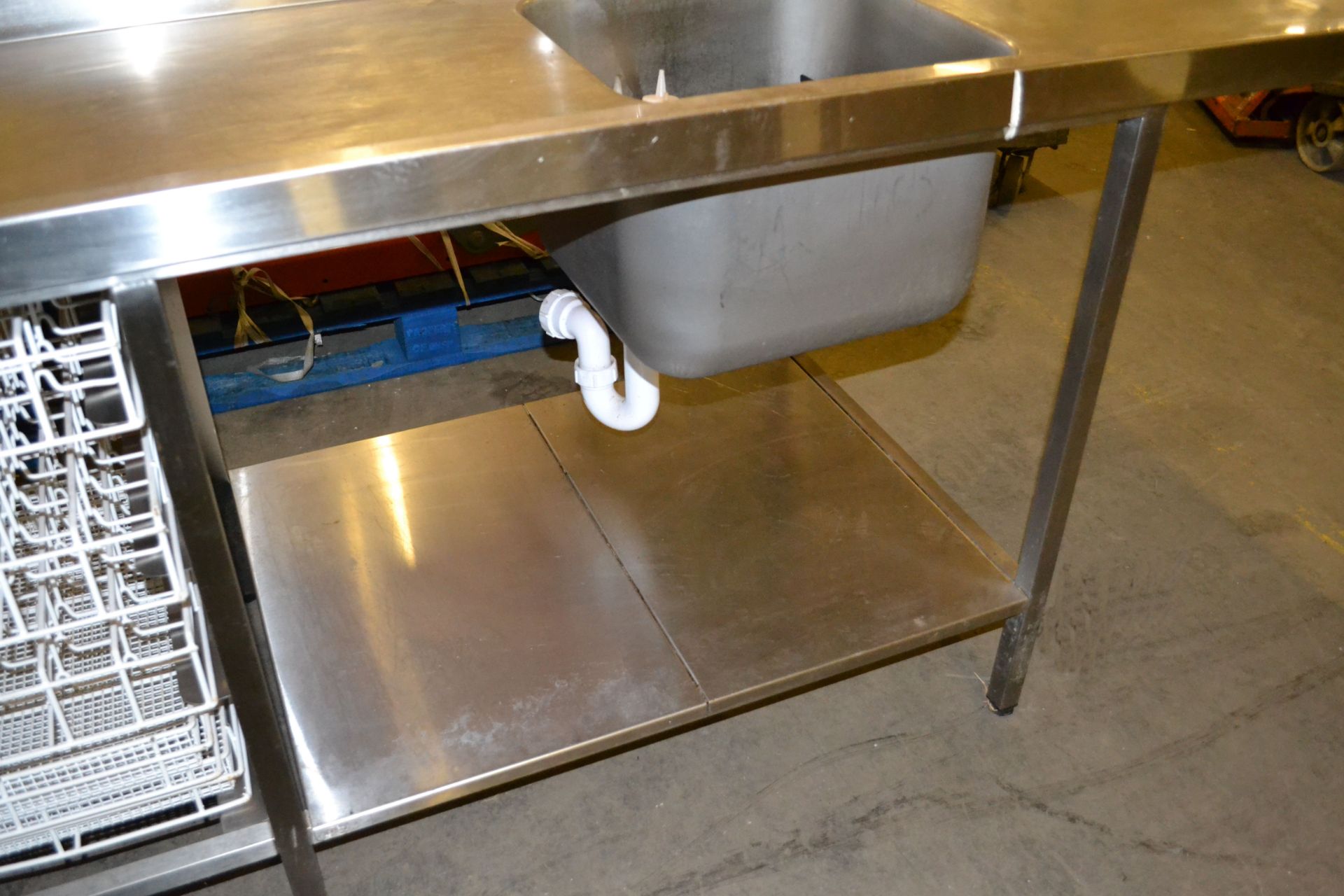 1 x Large Single Sink Unit - Large Draining Board, Draining Rack and Tap/Spray Combo - Approx. - Image 4 of 8