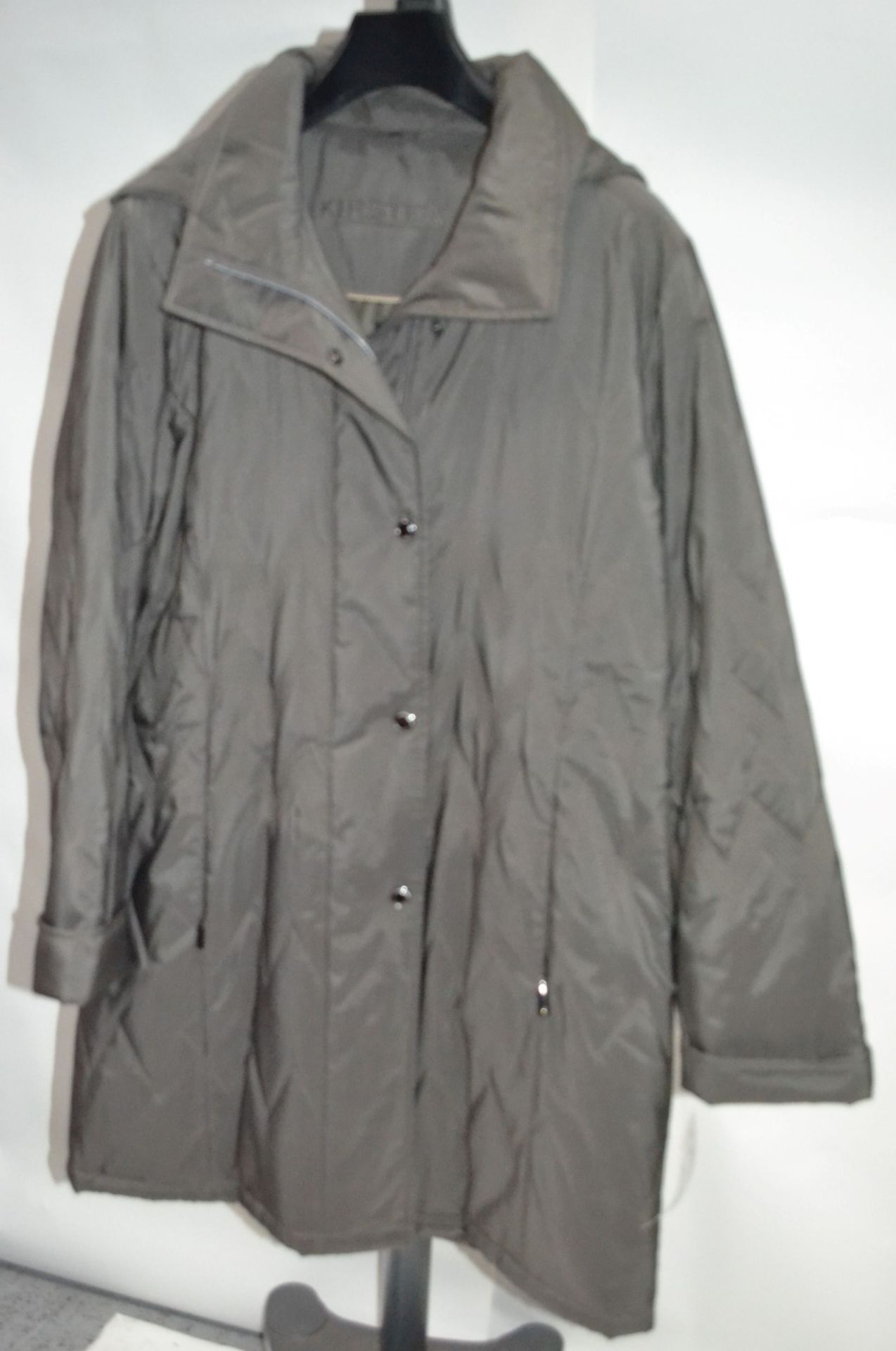 1 x Steilmann Kirsten Womens Hooded Grey Size 16 Coat - CL210 - Ref SC2058 - Location: Altrincham WA