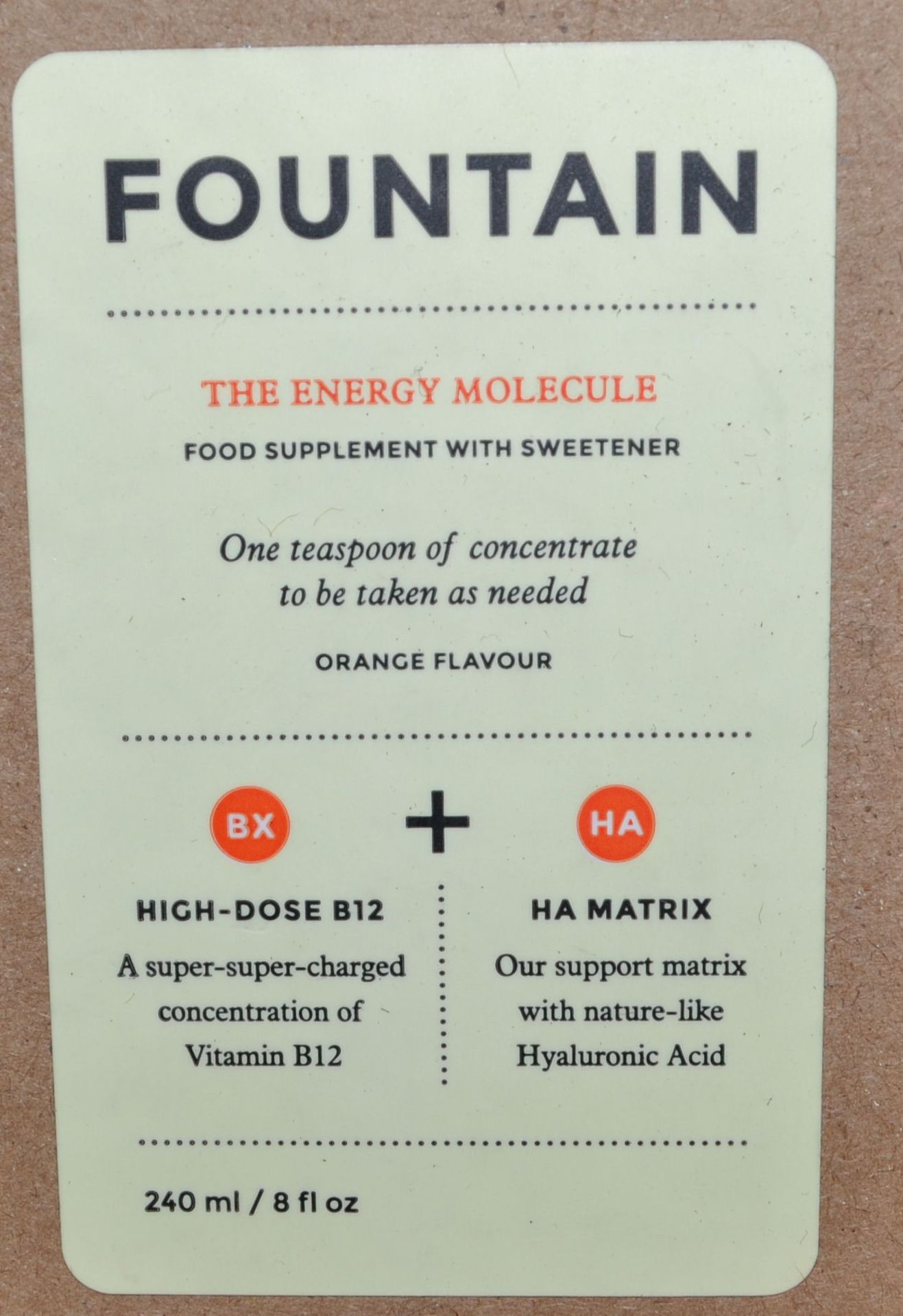 20 x 240ml Bottles of Fountain, The Energy Molecule Supplement - New & Boxed - CL185 - Ref: DRT0643 - Image 5 of 7