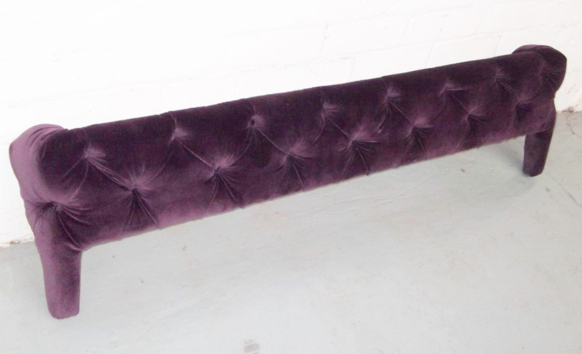 1 x Stunning Arketipo Windsor Dream Bed - Mattress Area: 200 x 120 245x140cm - Upholstered In A Deep - Bild 4 aus 7