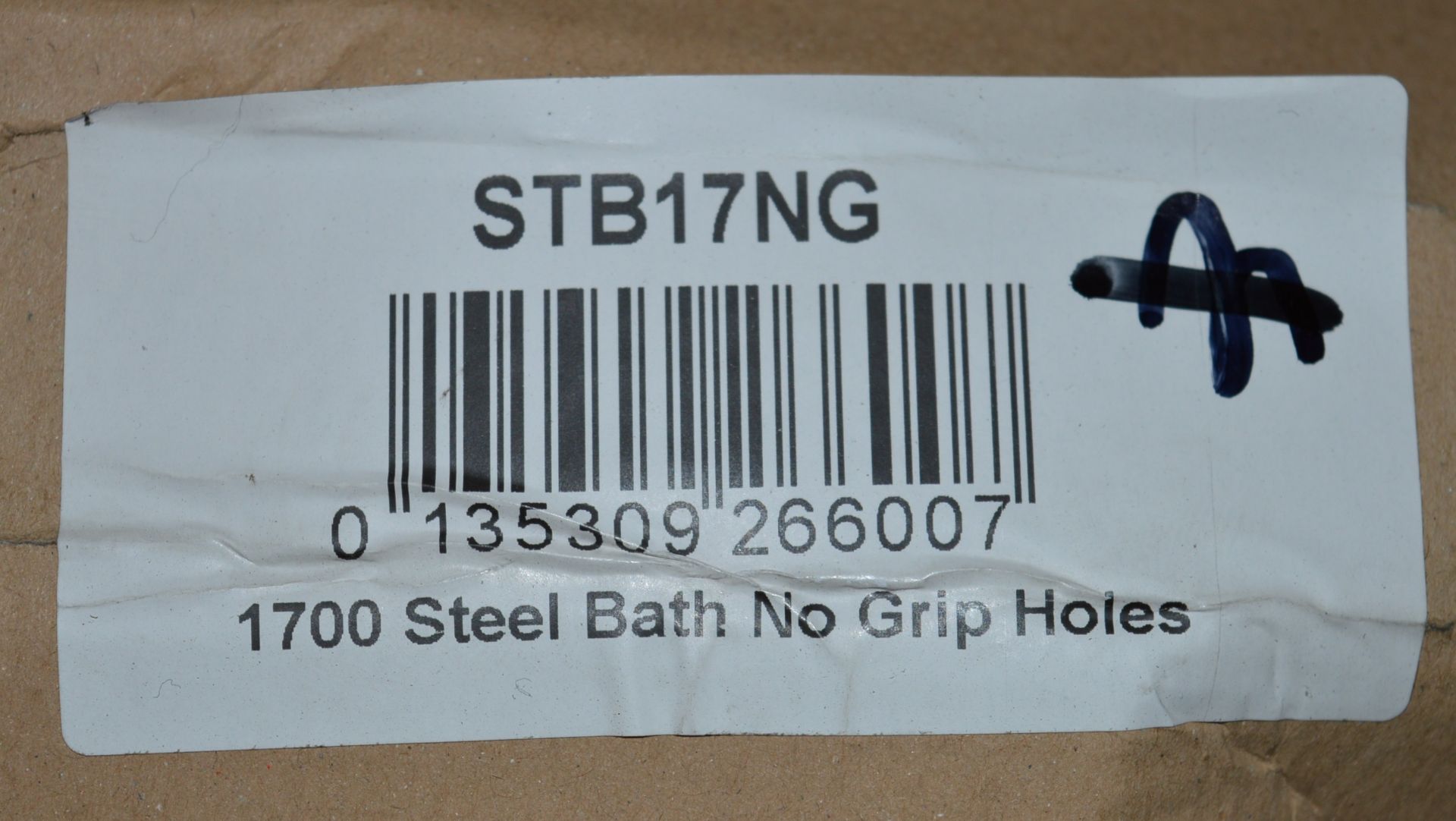 1 x Smavit 1700mm Steel Bath Tab and Anti Slip Base - Unused Stock - CL190 - Ref BOLT006 - Location: - Image 3 of 3