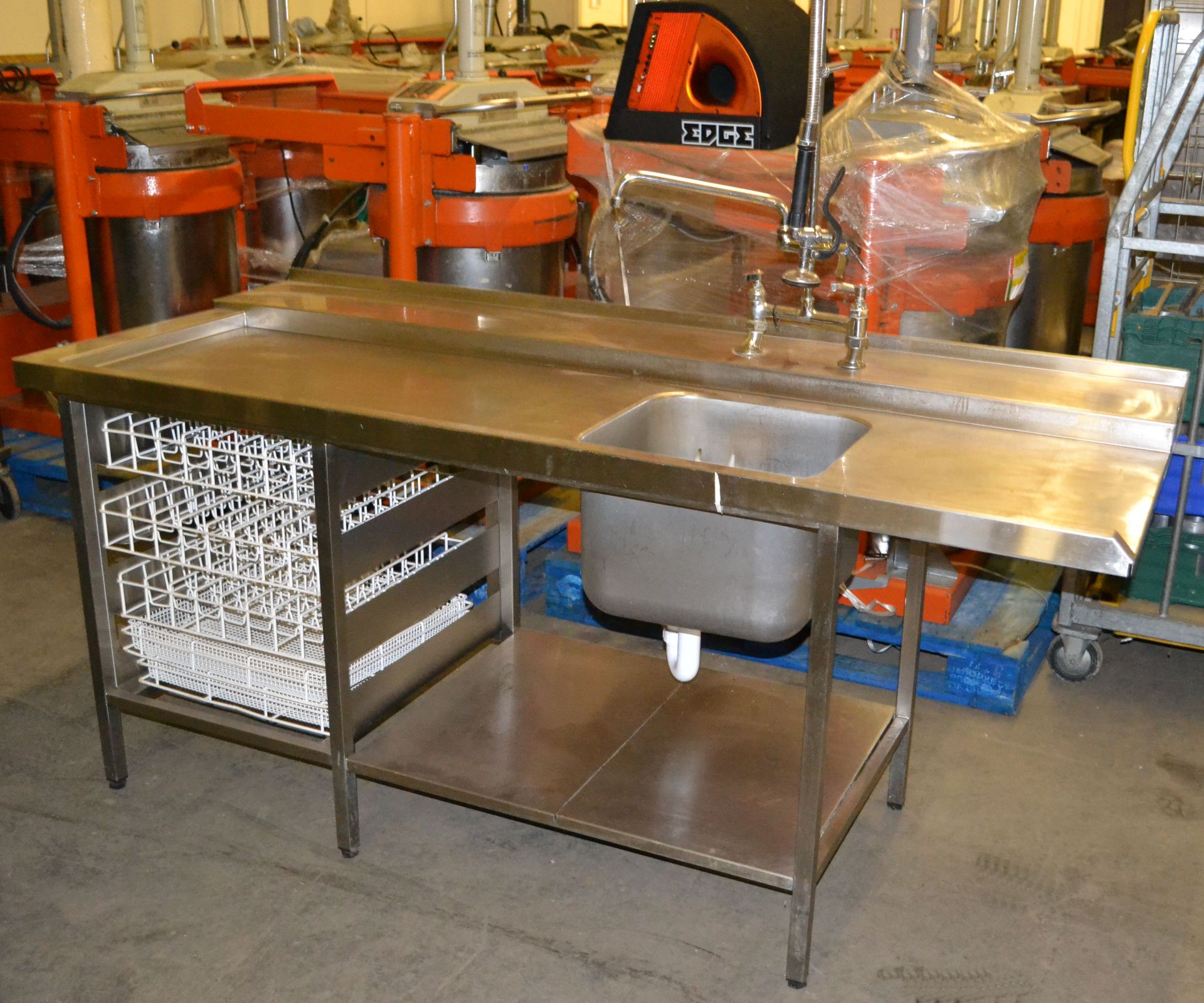 1 x Large Single Sink Unit - Large Draining Board, Draining Rack and Tap/Spray Combo - Approx. - Image 8 of 8