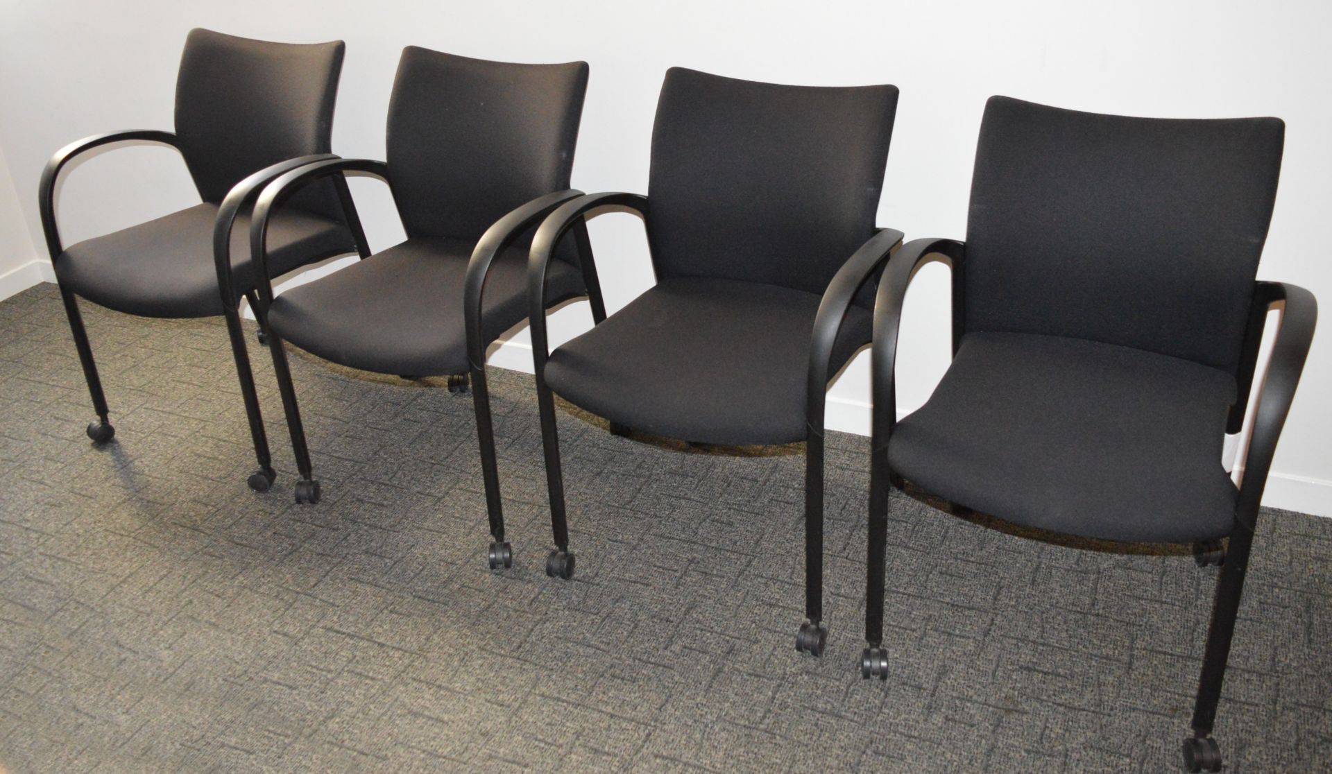 4 x Senator T117A Havana Extreme Office Chairs - Fully Upholstered With Black Frame, Arm Rests and