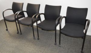 4 x Senator T117A Havana Extreme Office Chairs - Fully Upholstered With Black Frame, Arm Rests and