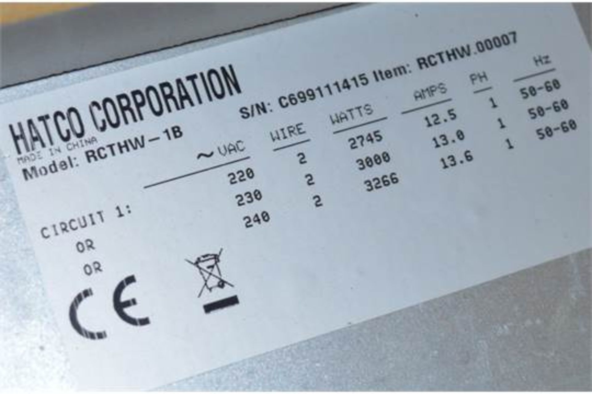 1 x Hatco Drop In Heated Food Holding Well - CL164 - Ideal For Holding Your Fresh or Previously - Image 3 of 7