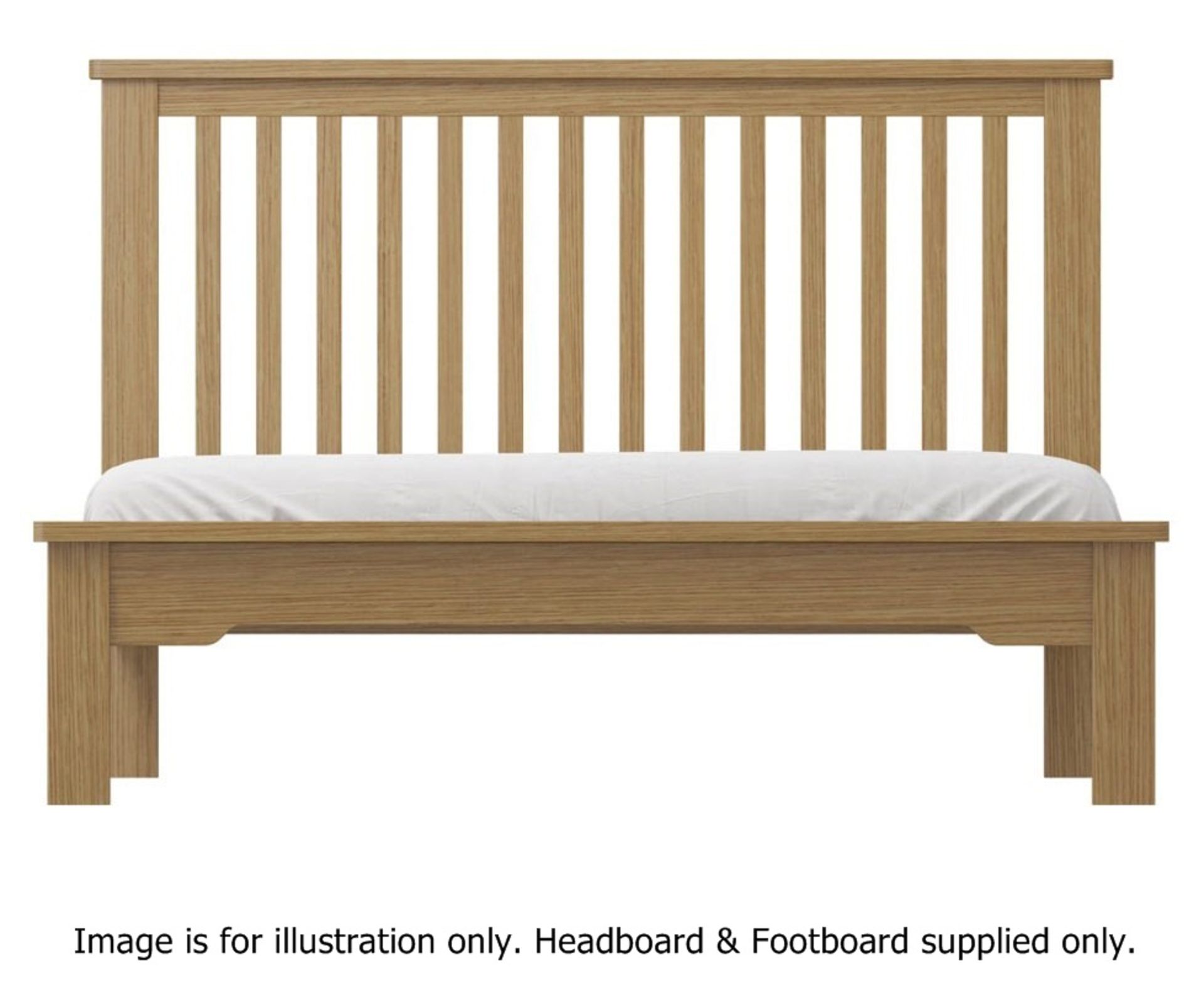 1 x Branded Rome Oak King Size Headboard And FootBoard - Unused With Original Box - Headboard - Image 2 of 4