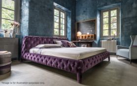 1 x Stunning Arketipo Windsor Dream Bed - Mattress Area: 200 x 120 245x140cm - Upholstered In A Deep