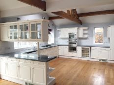 **JUST ADDED** 1 x Spacious Bespoke Fitted Kitchen In Cream With Neff And Whirlpool Appliances -