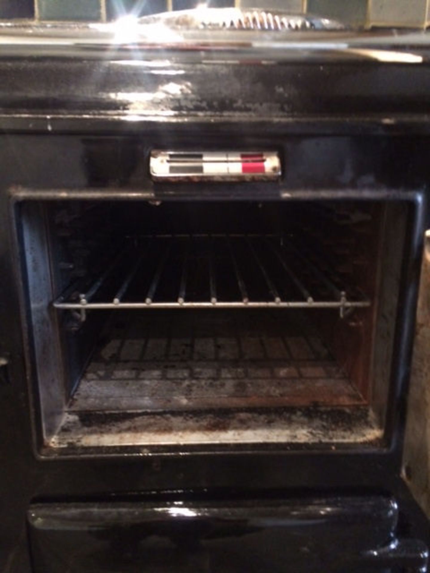 1 x Aga 2-Oven Gas Range Cooker - Cast Iron With Black Enamel Finish - Preowned In Good Working Cond - Image 3 of 10