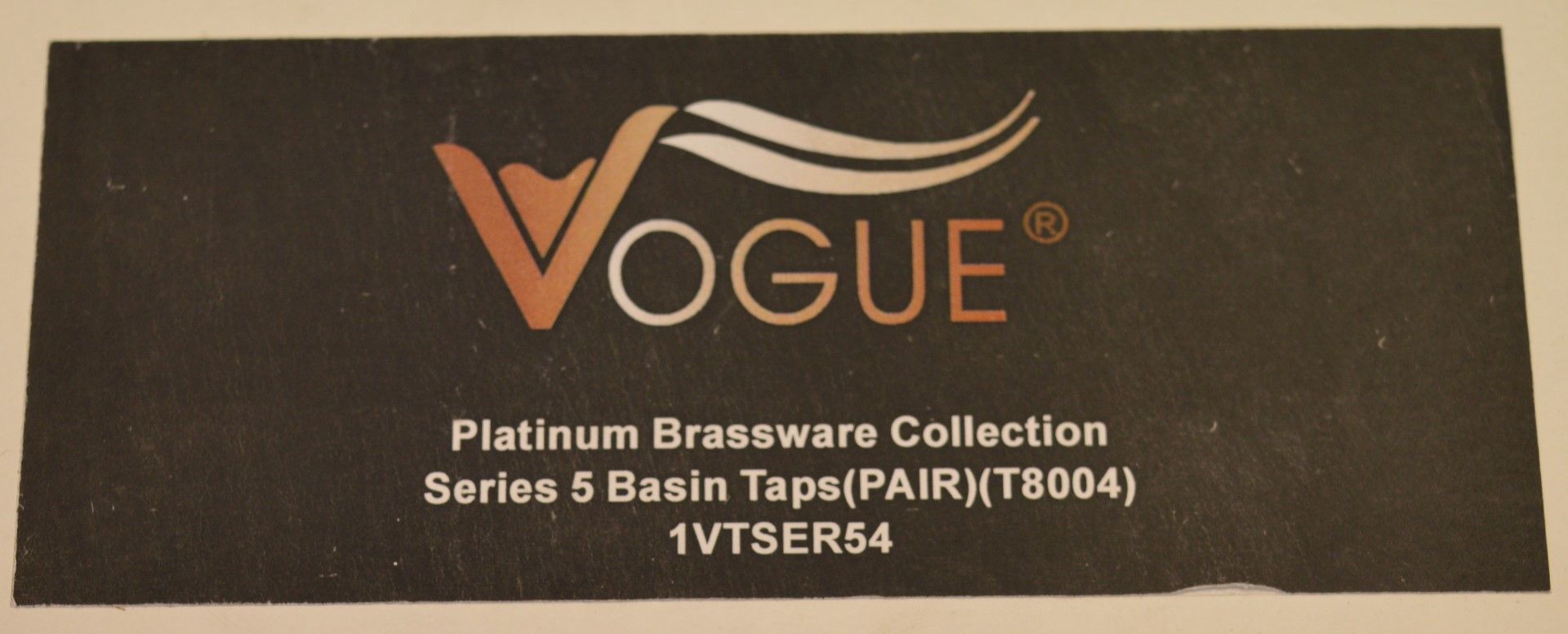 1 x Series 5 Basin SINK TAPS - Vogue Bathrooms Platinum Brassware Collection - Pair of - - Bild 2 aus 10
