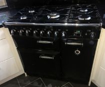 1 x Rangemaster Elan 90 Duel Fuel Cooker - Dimensions: 90 x 70cm - Colour: Near Black / Dark Gun Met