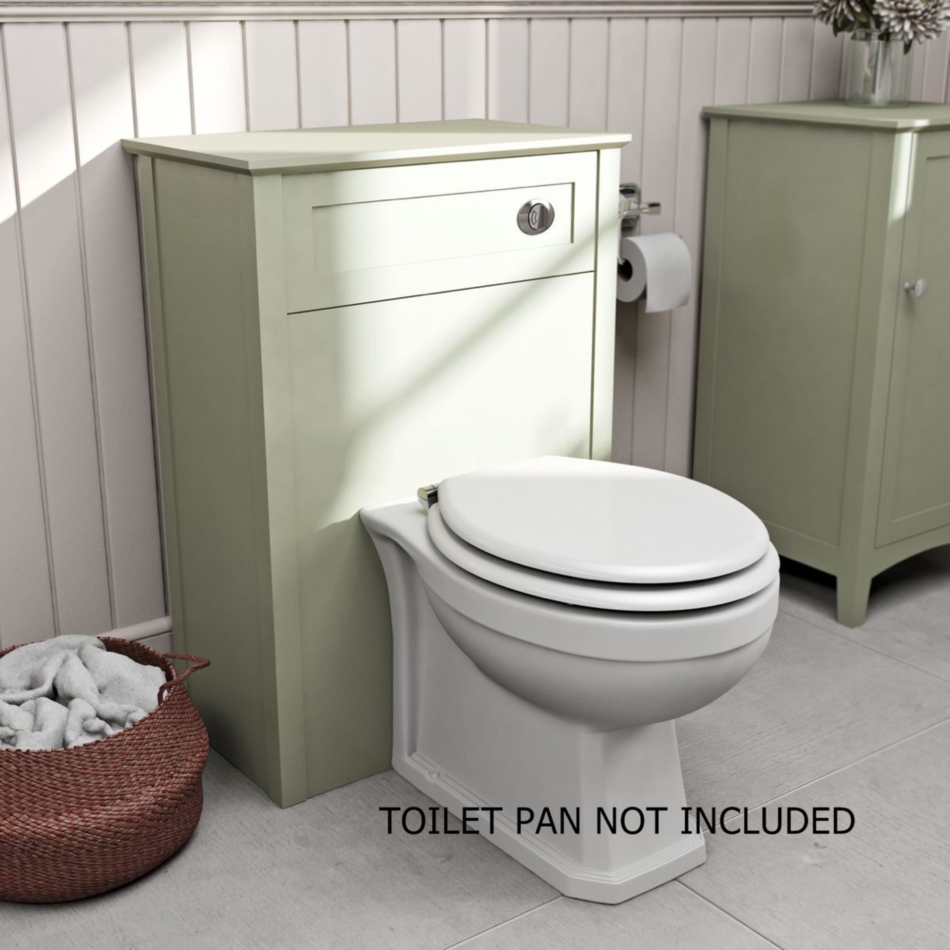 1 x Bath Co Camberley Sage Back to Wall Toilet Pan Unit - Toilet Pan Not Included - H818 x W570 x - Image 2 of 2