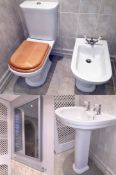 1 x 5-Piece Bathroom Suite - Includes Sottini Sink And Pedestal, Basin - Sottini W/C And Bidet, Plus