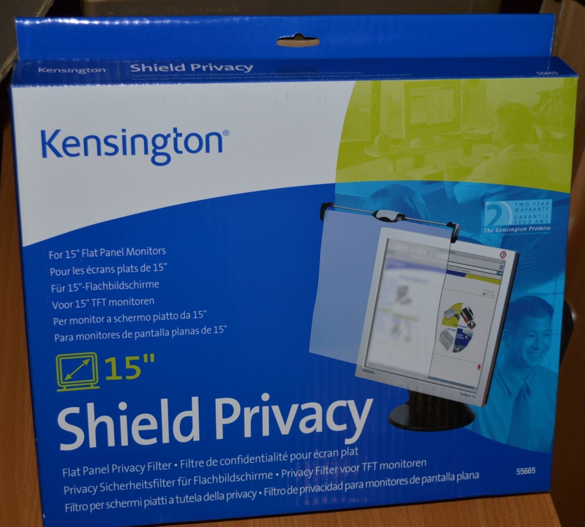 5 x Kensington 15 Inch Monitor Shield Privacy Filters For Flat Panel Monitors - Brand New Box of 5 -