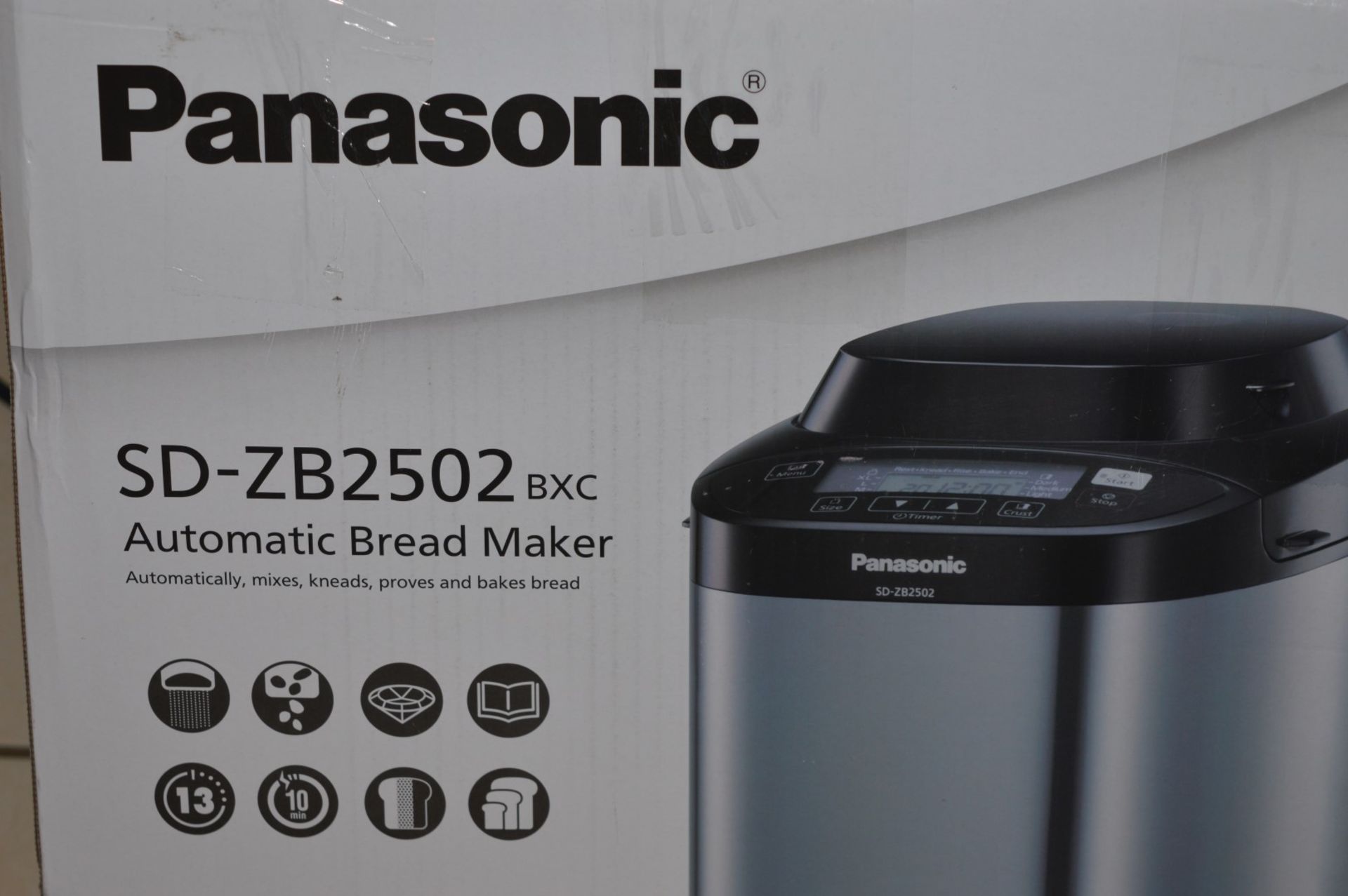 1 x Panasonic SD-ZB2502 Bread Maker - Stylish Stainless Steel Finish - Clean Inside and Out - Good W - Image 2 of 5