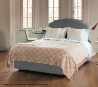 1 x VISPRING De Luxe Divan Featuring A Soft Suede-style Upholstery In Dove Grey - Dimensions: 150x20