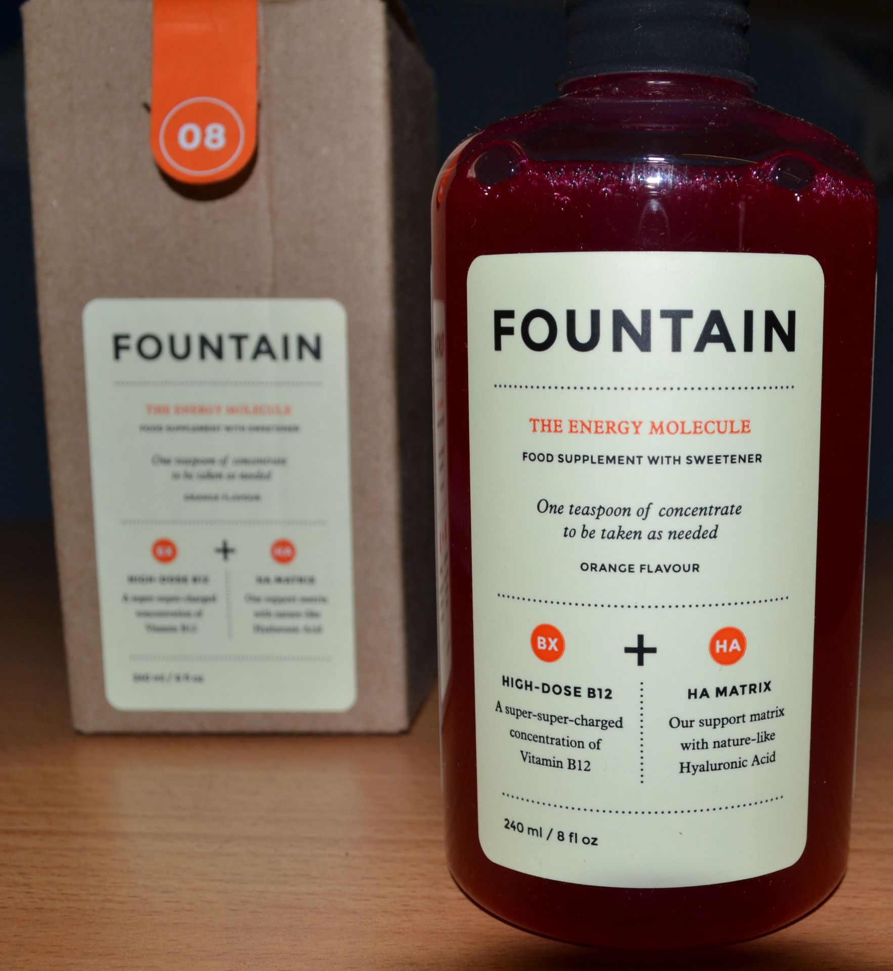 10 x 240ml Bottles of Fountain, The Energy Molecule Supplement - New & Boxed - CL185 - Ref: DRT0643 - Image 2 of 7