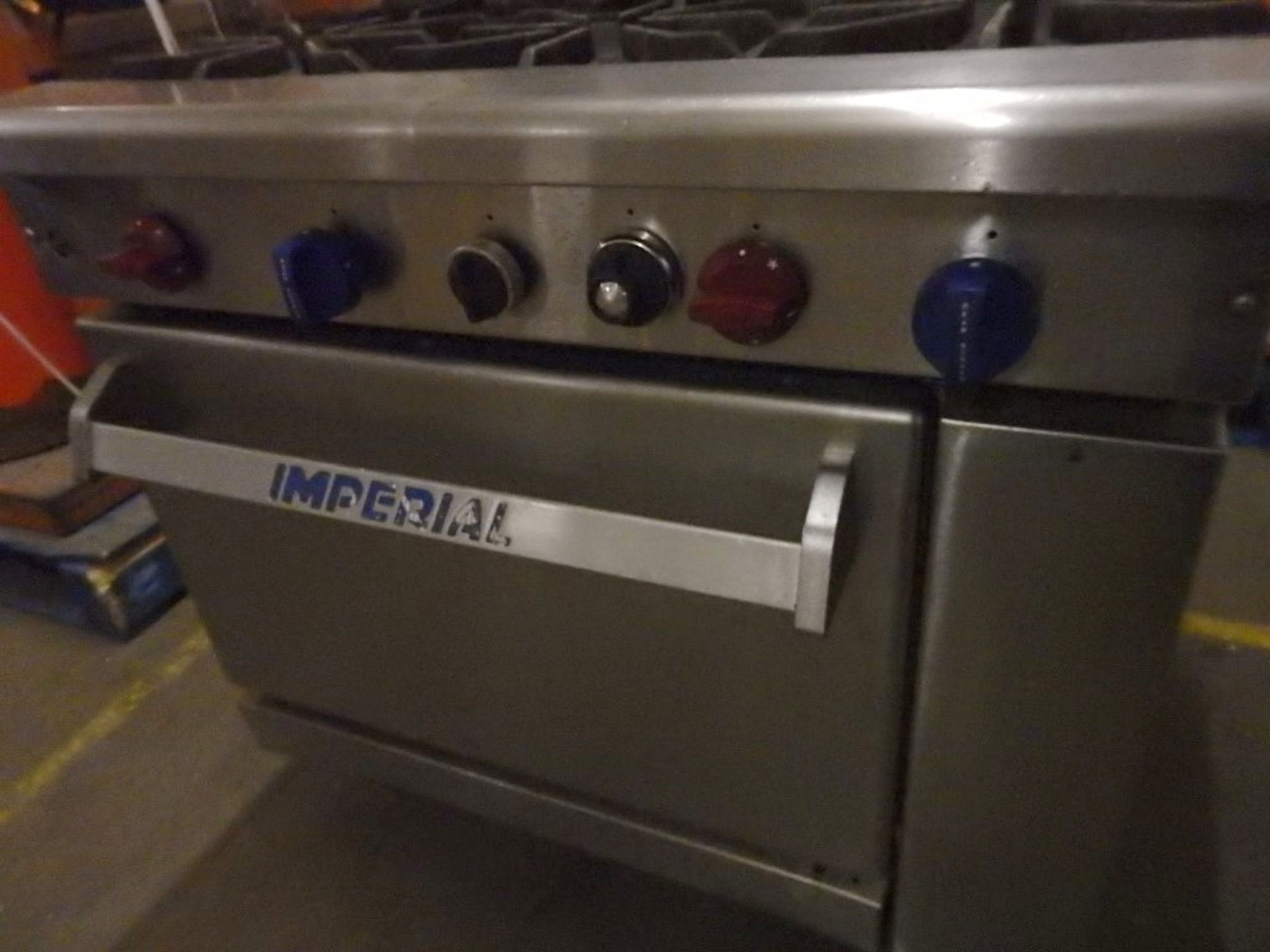 1 x Natural Gas Imperial Heavy Duty Range - Presented In Good Condition - Dimensions: W92 x D80 x H1 - Image 3 of 4