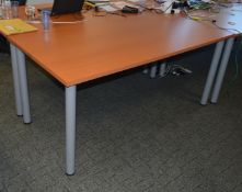 1 x Conference Office Table - Beech Finish - High Quality Office Furniture - H72 x W160 x D80