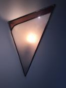 4 x Matching Art Deco Wall Lights With Stained Glass Shades - Dimensions: Height 35cm x 20cm x Depth