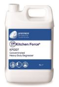 10 x Kitchen Force 5 Litre Concentrated Heavy Duty Degreaser - Premiere Products - Includes 10 x 5 L