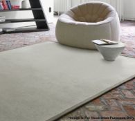 1 x LIGNE ROSET Chabraque Rug - Colour: Grege (Light Grey), With Taupe Edges - See Pictures -