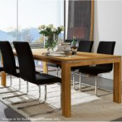 6 x Matching VENJAKOB "Let's Go" Dining Chairs - Expertly Upholstered In Black Leather With Metal