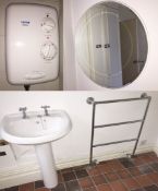 An Assortment Of Bathroom Items - Include Triton T80si Shower Plus Radiator And Round Bathroom