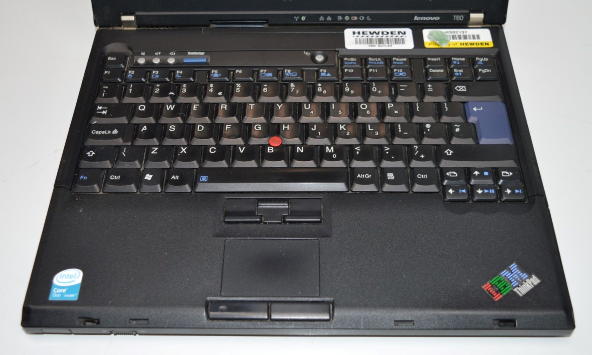 1 x IBM Lenovo T60 14.1 Inch Laptop Computer With Intel Core Duo 1.66ghz Processor and 4gb Ram - - Image 2 of 5