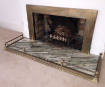 1 x Fireplace - Includes Surround, Marble Hearth, And Cromwell Fire Basket With Ornate Backplate -