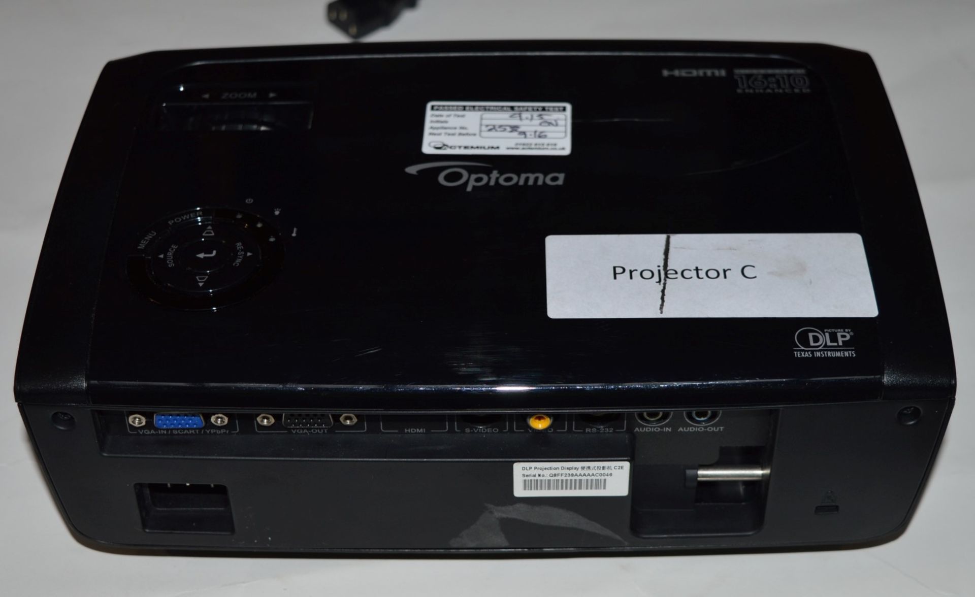 1 x Optoma DLP Projector With HDMI 16:10 Enhanced Widescreen - Very Good Condition - Good Working - Image 3 of 7