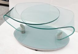 1 x Italian Designer Swivel Coffee Table By Naos - Beautiful Preowned Example In Great Condition -